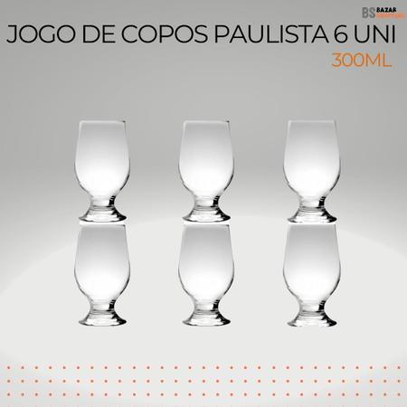 Imagem de Jogo de copos Vidro Nadir Suco Agua Paulista 300 Ml 06 unids