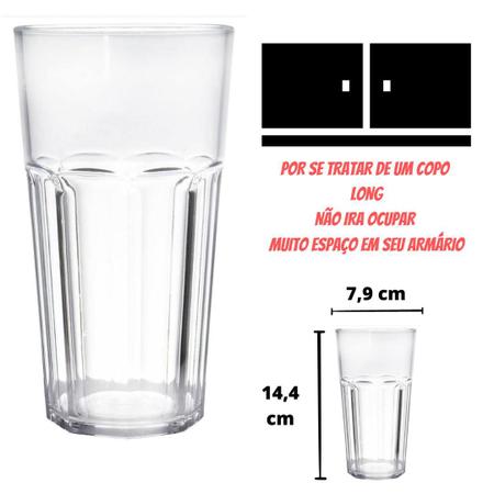 Imagem de Jogo De Copos Vidro Suco Água Refri Kit C/ 6pcs Vidro Reforçado Importado