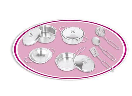 Imagem de Jogo De Cozinha Brinquedo Infantil Inox Menina Lucy Braskit