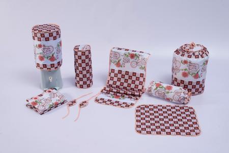 Jogo capas para cozinha kit com 11pçs cortina Rosa Tergal - EMPÓRIO DO LAR  - Kit Capas para Cozinha - Magazine Luiza