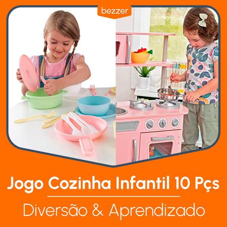 Jogo de Cozinha e Panelinhas Infantil 10 Peças Utensílios e Acessórios  Brinquedo Culinários Completo Didático Chef Kids - Nig Brinquedos -  Panelinha de Brinquedo - Magazine Luiza