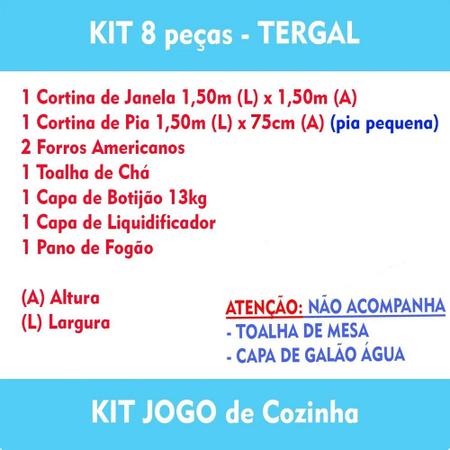Jogo Cozinha 8 Peças Completo Estampados - Liquidação!!!! - RYANE - Kit  Capas para Cozinha - Magazine Luiza