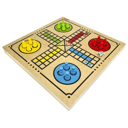 Jogo Dama Ludo Dois Tabuleiros - Bom Preço Magazine