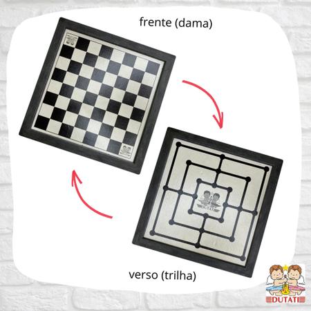 Jogo 2 em 1 Dama Trilha Dutati 24cm Tabuleiro + Peças - Zein - Jogo de  Dominó, Dama e Xadrez - Magazine Luiza