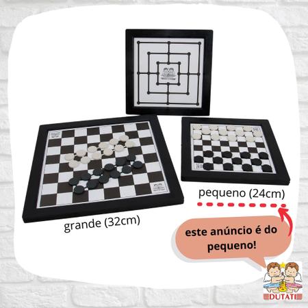 Jogo 2 em 1 Dama Trilha Dutati 24cm Tabuleiro + Peças - Zein - Jogo de  Dominó, Dama e Xadrez - Magazine Luiza