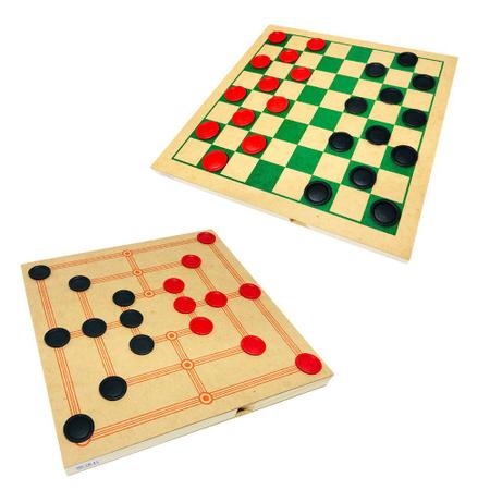 Jogo de Tabuleiro Dama e Trilha - Usado, Item Infantil Usado 80305769