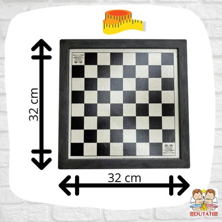 Jogo de Damas e Trilha 2 em 1 com 32cm