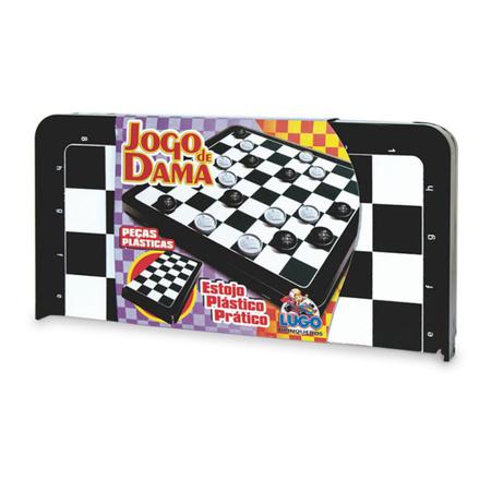 Jogo Dama Trilha Dutati 30cm Tabuleiro E Peças Plasticas - Jogo de Dominó,  Dama e Xadrez - Magazine Luiza