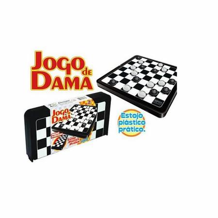 Jogo De Dama Com Estojo Jogos De Tabuleiro Clássico Oficial - Lugo  Brinquedos - Jogo de Dominó, Dama e Xadrez - Magazine Luiza