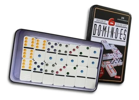 Jogo de Dominó com 28 Dominós Colorido com 12 Instruções - Dominoes - Jogo  de Dominó, Dama e Xadrez - Magazine Luiza