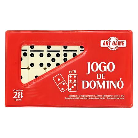 Jogo De Dominó Colorido C/ Estojo Lata De Metal 28 Peças F114 - Europio -  Jogo de Dominó, Dama e Xadrez - Magazine Luiza