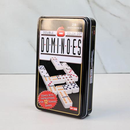 Jogo domino plastico duro duravel preto 28 peças com estojo em Promoção na  Americanas