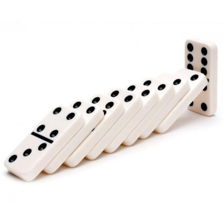 Jogo De Domino Double Six Osso Estojo C/28 Peças TOP Jogador Jogar