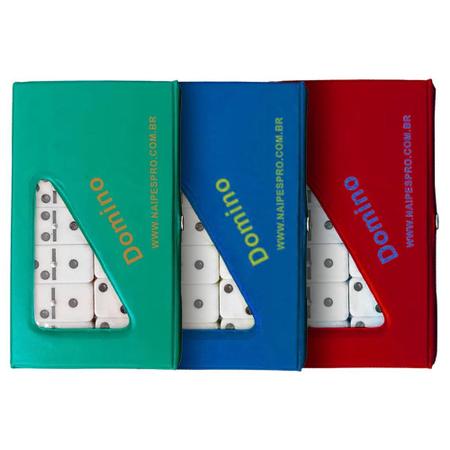 Jogo De Domino Double Six Osso Estojo C/28 Peças TOP Jogador Jogar