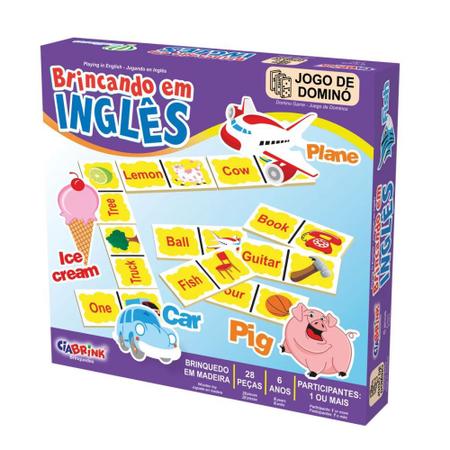 Kit Jogo de Domino em Ingles 28 Pecas + Quebra Cabeca Palavras em Ingles 54  Pecas Ciabrink - Outros Jogos - Magazine Luiza