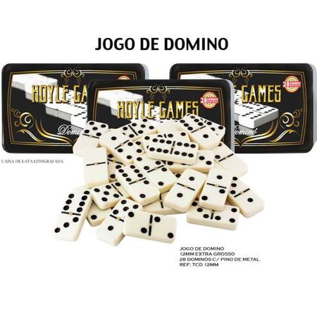 Jogo de Domino 12 mm na lata - Hoyle - Jogo de Dominó, Dama e Xadrez -  Magazine Luiza