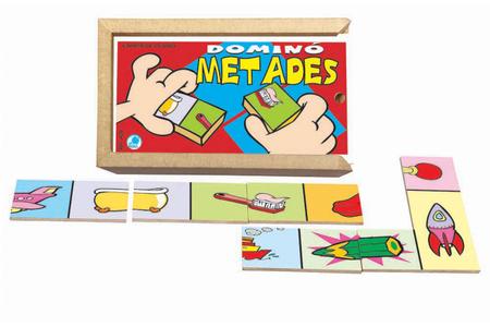 Jogo Educativo e Pedagógico Infantil Dominó de Metades 0010 no Shoptime