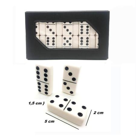 Jogo De Domino Profissional 28 Peças Jumbo 1,1 Cm Espessura