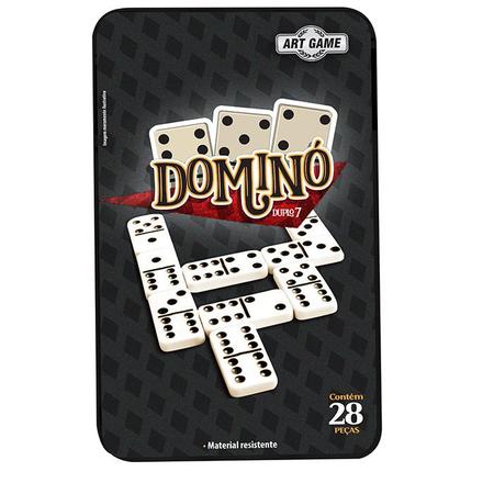 Jogo Domino Profissional de Osso 28 Peças da Grossas Art Brink em