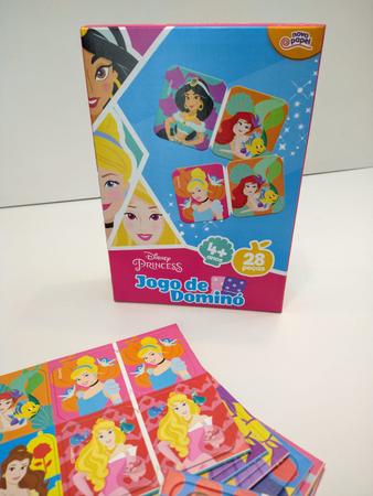 Jogo de Dominó Infantil - Princesas Disney - 28 Peças Toyster