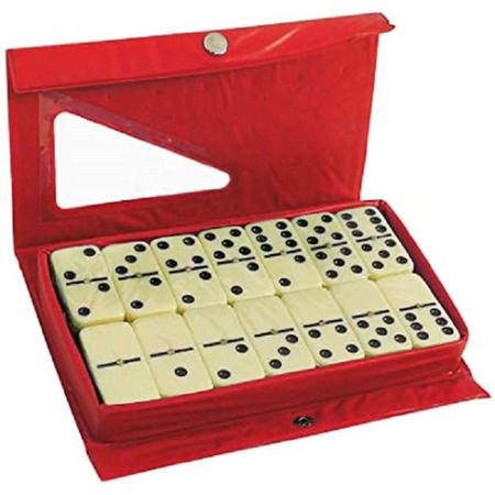 Kit Jogo de salão 1 Jogo de domino profissional 28 peças e 2