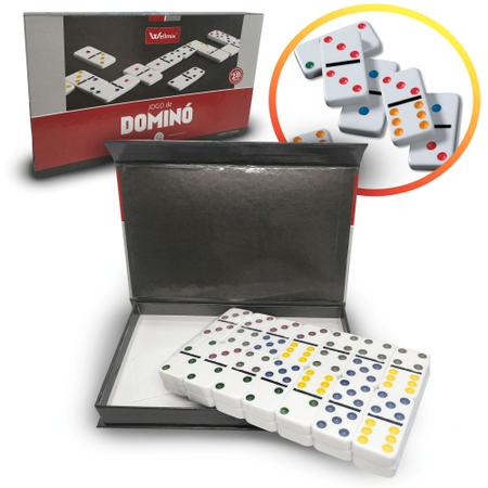 Jogo De Domino Profissional Com 28 Pecas 9 Mm