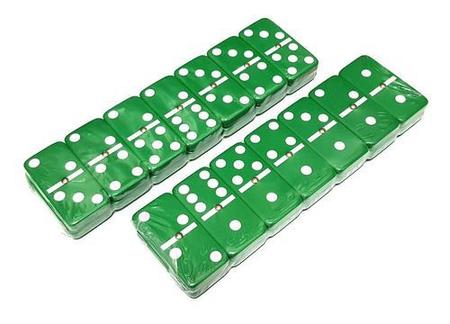 Jogo Domino Profissional Osso Colorido 28 Peças Com Estojo