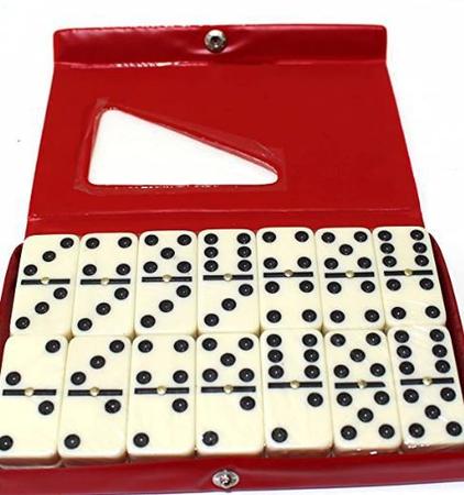 Jogo De Domino Profissional Osso 28 Peças Coloridos - MB UTILIDADES