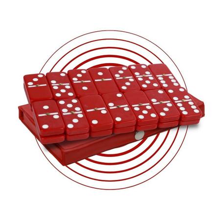 Jogo De Domino Profissional De Osso Vermelho - Kaftor - Kaftor