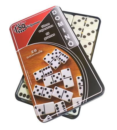 Dominó Dominoes Profissional com 28 Peças 9mm + Baralho MB Teach com 108  Cartas