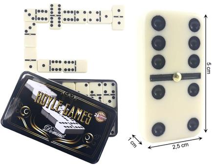 Jogo De Dominó Profissional 28 Peças Compostas em Resina e Polipropileno 9  Cores Estojo Metal - Dominoes - Jogo de Dominó, Dama e Xadrez - Magazine  Luiza