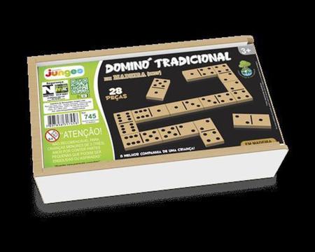 Jogo Dominó Tradicional em Madeira com Estojo - Junges - Ideal Presentes