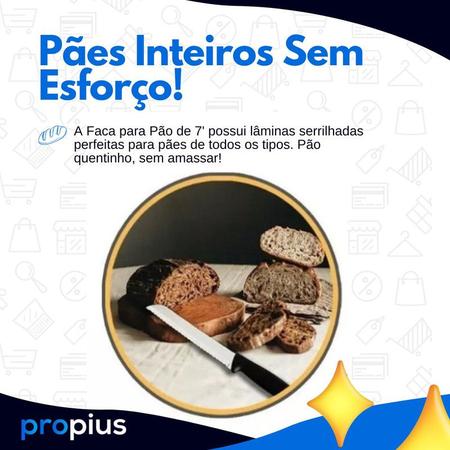 Imagem de Jogo De Facas 9 Peças Faqueiro Aço Inox Cozinha Churrasco Cabo Carne Premium Santoku Kitchen Sobremesa Utensílios