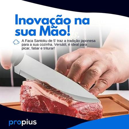 Imagem de Jogo De Facas 9 Peças Faqueiro Plenus Aço Inox Chef Profissional Churrasco Cortar Carne Premium Kitchen Conjunto Kit