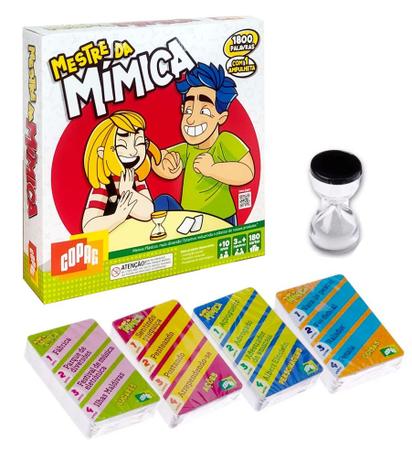 Jogo de Fazer Mímica Divertido p/ Família e Amigos Copag - Deck de