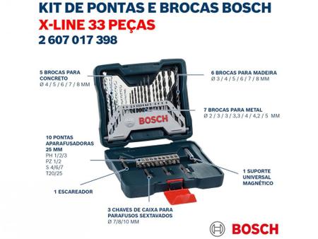 Imagem de Jogo de Ferramentas Bosch 33 Peças X-Line 33 - com Maleta