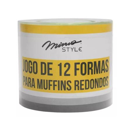 Imagem de Jogo De Formas Para Muffins Redondo 12 Peças Mimo Style
