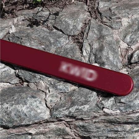Imagem de Jogo de Friso Lateral Kwid 2017 a 2020 Vermelho Fogo com Grafia Tipo Borrachão