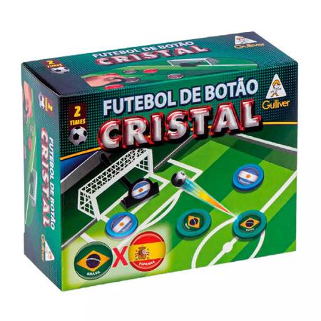 Jogo Futebol de Botão Cristal Brasil x Espanha Gulliver