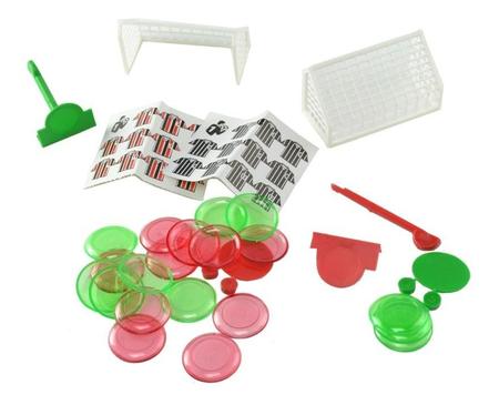 Futebol de Botão Jogo 3 Times Trave Brinquedo Infantil Kit