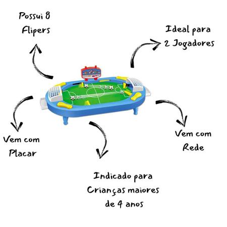 Mini Jogo Futebol De Mesa Portátil Arena Infantil Pinball