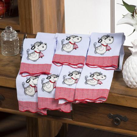 Kit Jogo de cozinha 7 peças Jacquard Estampado menor preço