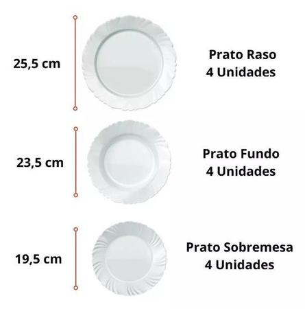 Imagem de Jogo De Jantar Completo 16 Peças Pétala Duralex Premium