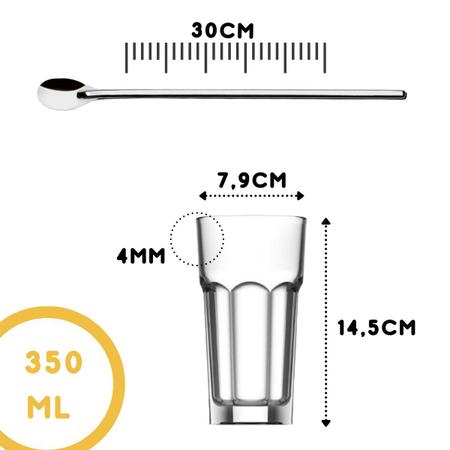 Jogo De Copos Vidro Kit 6 Peças 350ml Cozinha Água Suco - Suas Compras Shop  solução completa para sua casa.