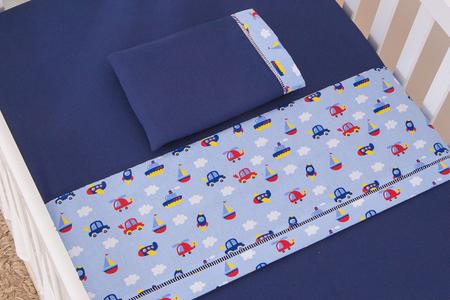 Imagem de jogo de lençol bebe berço americano 3 pçs estampados com fronha e lençol de cima