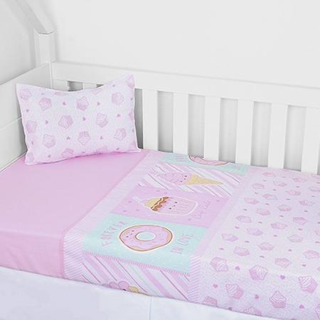 Star Kids Moda Infantil - Jogo lençol para Berço Americano Contém