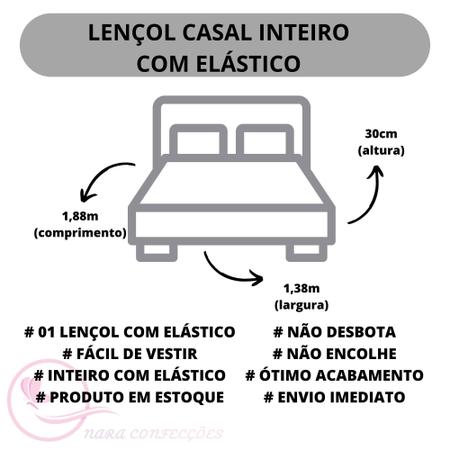 Imagem de Jogo de Lençol Casal Padrão Linha BASIC Cama Box 03 Peças Jogo de Cama com Elástico para Revenda