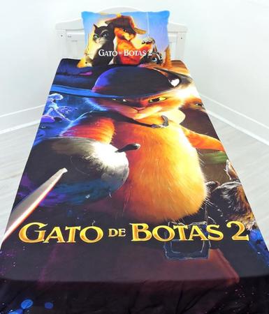 Jogo De Lençol Cobre Leito E Leito Gato de Botas 1 ls-gb1 - Fantasia Brás -  Enxoval de Cama - Magazine Luiza