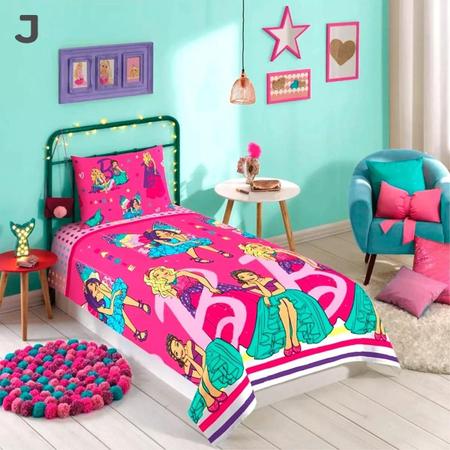 Jogo De Cama Solteiro Estampado Barbie Lepper 2 Pçs - Barbie