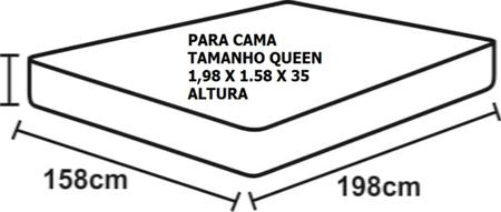 Imagem de jogo de lençol queen em  Veneza Branco com Verde 4pçs